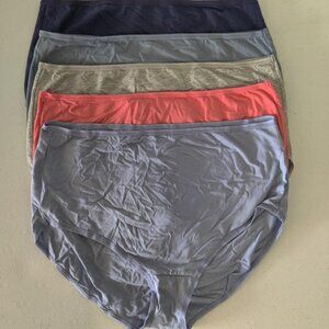 OPEN BOX Felina Women's High Waist 5 Pack Underwear Multicolor Size XL $60 1C417